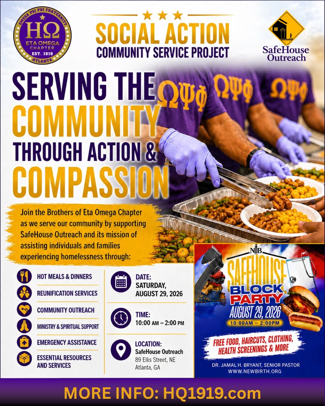 Flyer - Safe House Outreach service event