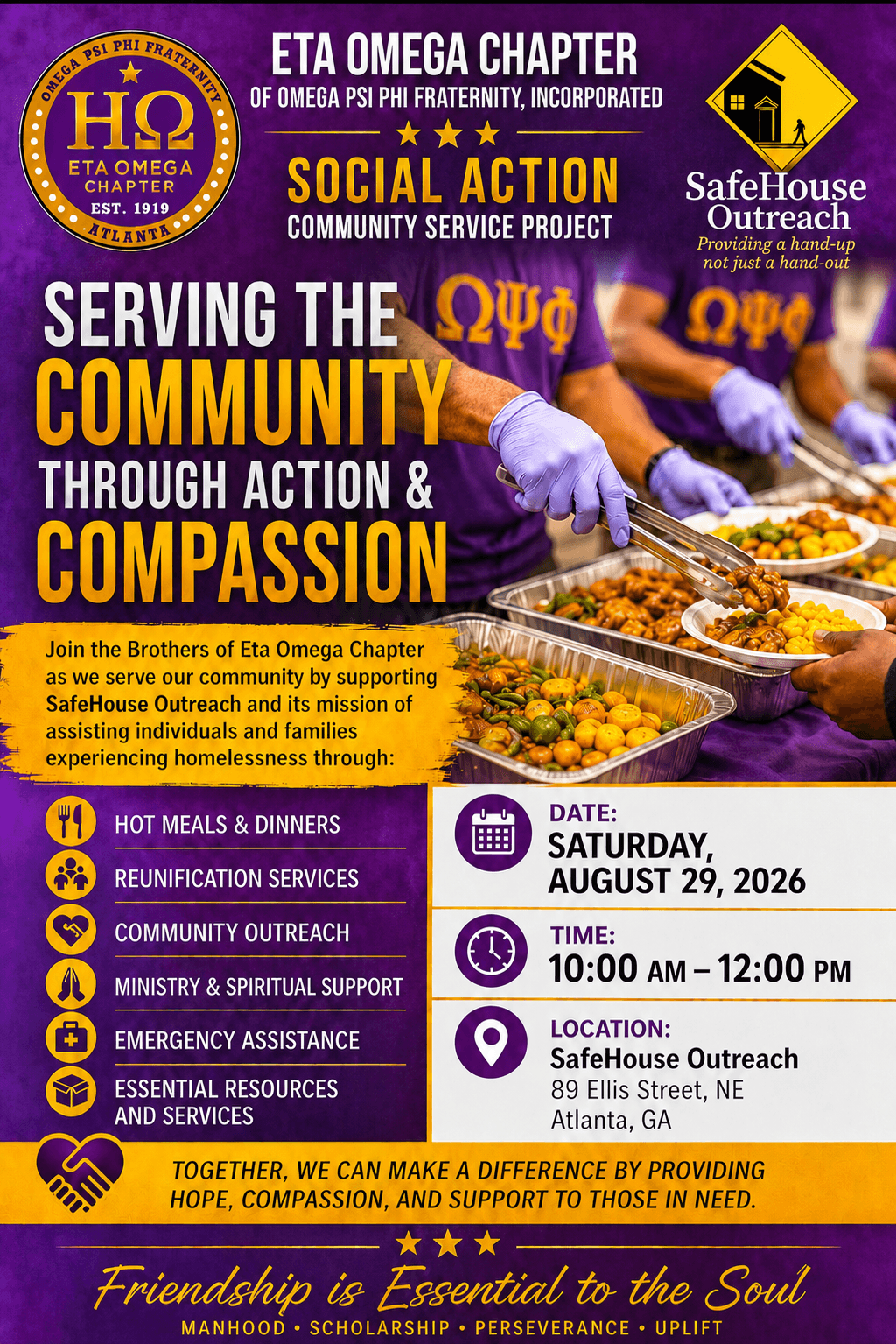 Flyer - Safe House Outreach service event