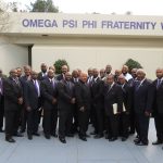 Eta Omega brothers at Omega IHQ for Memorial Service