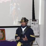 Some of the kids in attendance with Bro. Don Lee. Bro. Lee is a retired US Army colonel and gave history on the Buffalo soldiers.